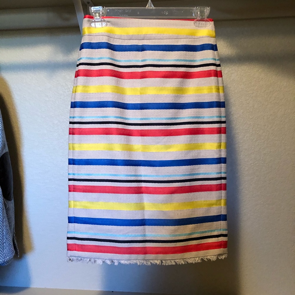J. Crew Striped Pencil Skirt